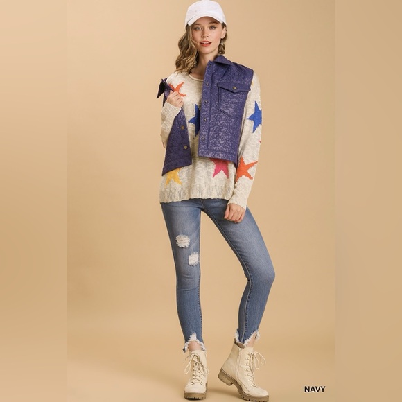 NWT UMGEE Floral Embroidered Semi Cropped Vest with No Lining - Picture 3 of 4